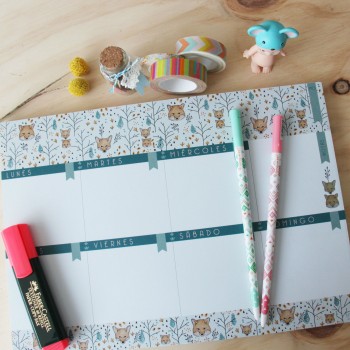 Weekly Planner Zorritos