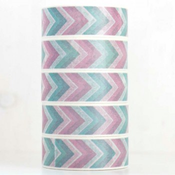 Washi Tape Blue and Pink Chewron