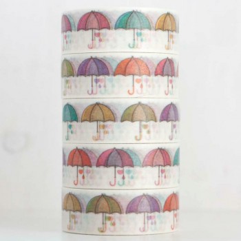 Washi Tape Rainbow Umbrellas