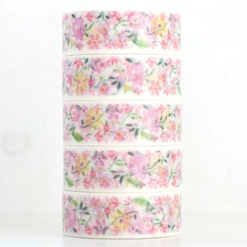 Washi Tape Pink Flowers