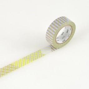 MT Masking Tape Stripe-Checked Green