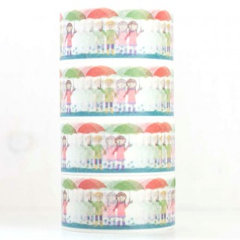 Washi Tape Kids Under the Rain