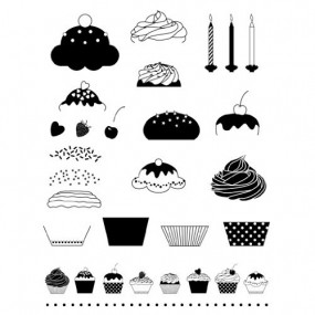 Set Sellos Cupcakes