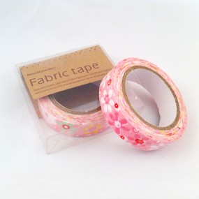 Fabric Tape Pink Flowers