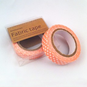 Fabric Tape Orange Dots