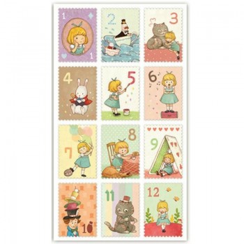 Stamp Stickers Alice in Wonderland